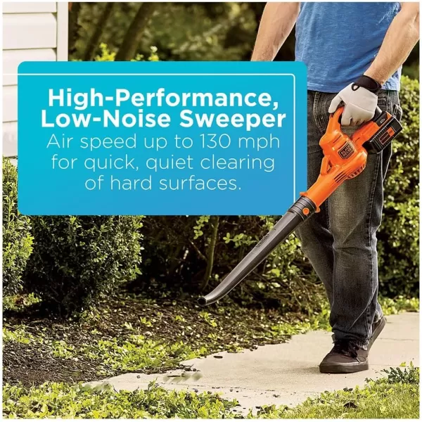 BLACK+DECKER 40V Max Cordless Sweeper &amp; String Trimmer Combo Kit 