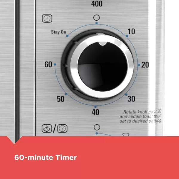 BLACK+DECKER 6-Slice Crisp 'N Bake Air Fry Toaster Oven, TO3215SS, 5 Cooking Functions, 60 Minute Timer, Stainless Steel