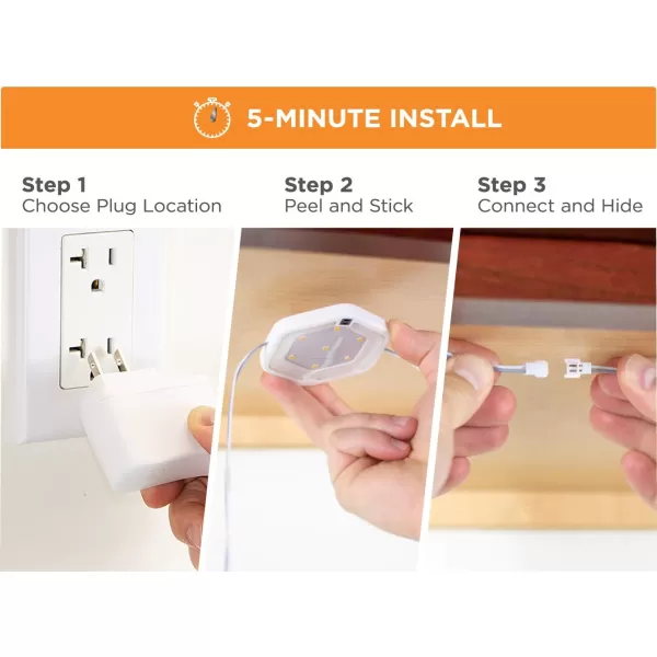 BLACK+DECKER 7-Pack LED Puck Light Kit, Warm White 