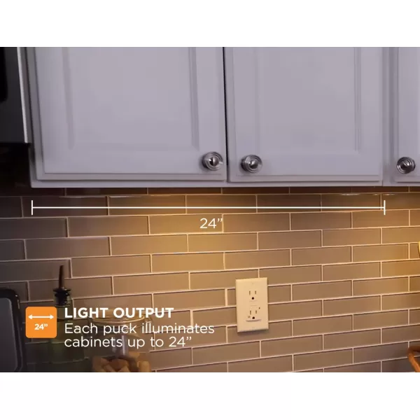 BLACK+DECKER 7-Pack LED Puck Light Kit, Warm White 