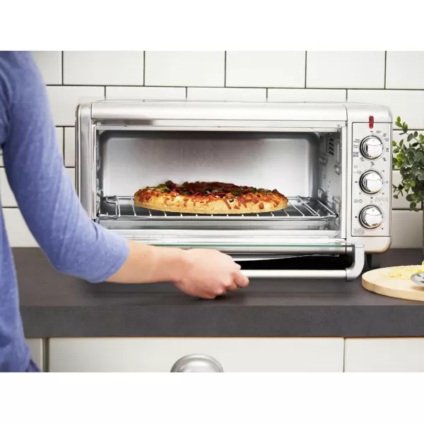 BLACK+DECKER 8-Slice Crisp 'N Bake Air Fry Toaster Oven, TO3265XSSD, 5 Cooking Functions, 60 Minute Timer, Stainless Steel