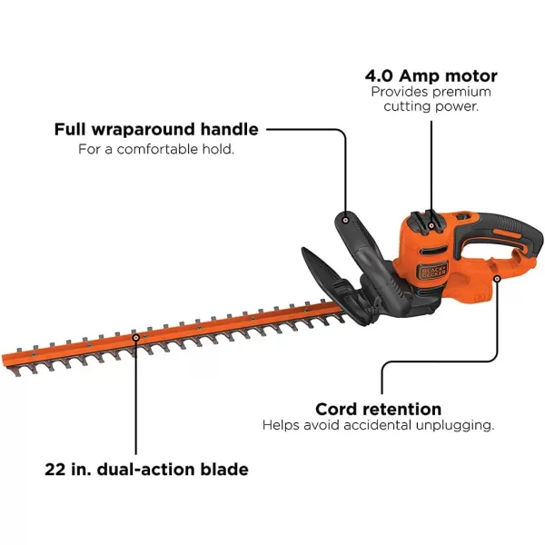 BLACK+DECKER BEHT350FF 22" Electric Hedge Trimmer