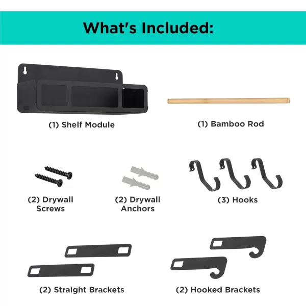 BLACK+DECKER BLACK + DECKER BLACK HANGING RACK SYSTEM-SHELF W/DOOR )