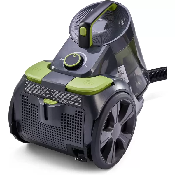 BLACK+DECKER Bagless Canister Multi-Cyclonic Vacuum Cleaner with Anti-Allergen HEPA Filter, Corded 1,200 Watt Motor with Adjustable Suction, Large Cap. &amp; Multiple Attachments, Gray 