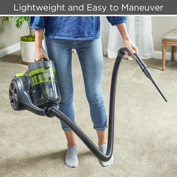 BLACK+DECKER Bagless Canister Multi-Cyclonic Vacuum Cleaner with Anti-Allergen HEPA Filter, Corded 1,200 Watt Motor with Adjustable Suction, Large Cap. &amp; Multiple Attachments, Gray 