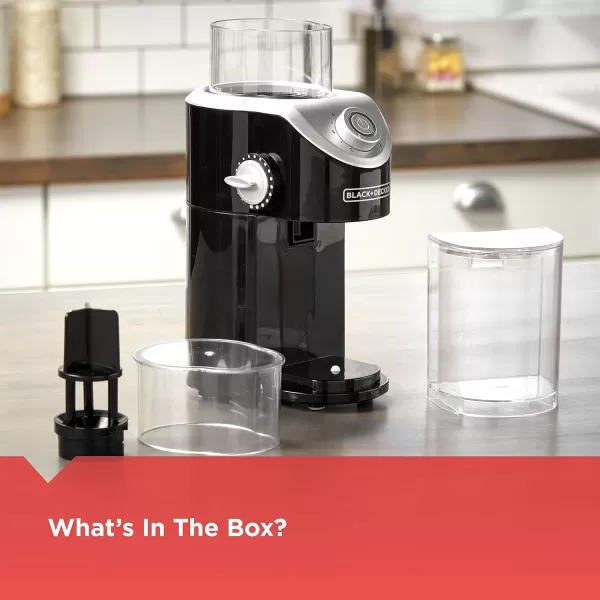 BLACK+DECKER CBM310BD Burr Mill Coffee Grinder, Black