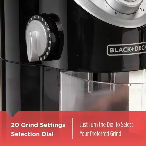 BLACK+DECKER CBM310BD Burr Mill Coffee Grinder, Black