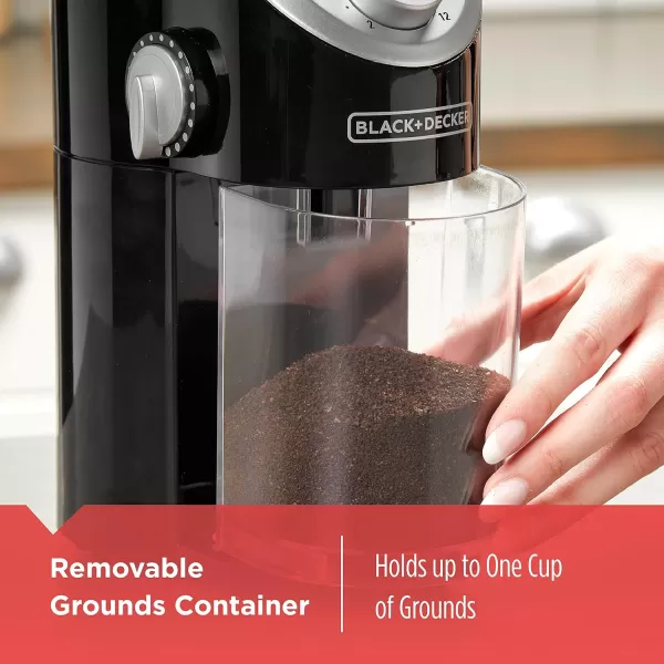 BLACK+DECKER CBM310BD Burr Mill Coffee Grinder, Black