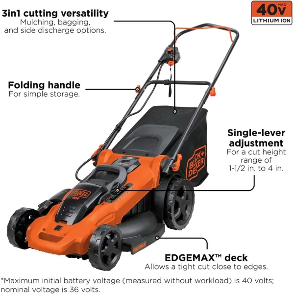 BLACK+DECKER CM2043C Cordless Mower, 20"