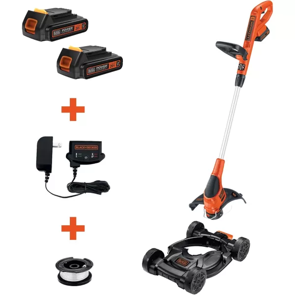 BLACK+DECKER Combination String Trimmer, Lawn Mower, and Edger, Cordless 3-in-1 