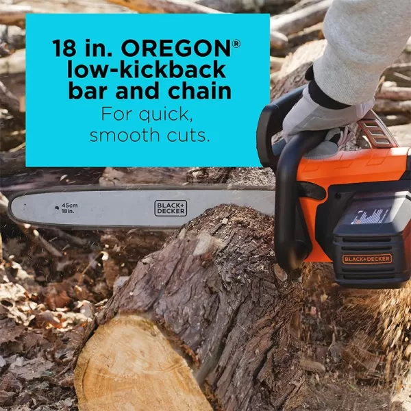 BLACK+DECKER Electric Chainsaw, 18-Inch, 15-Amp, Corded 