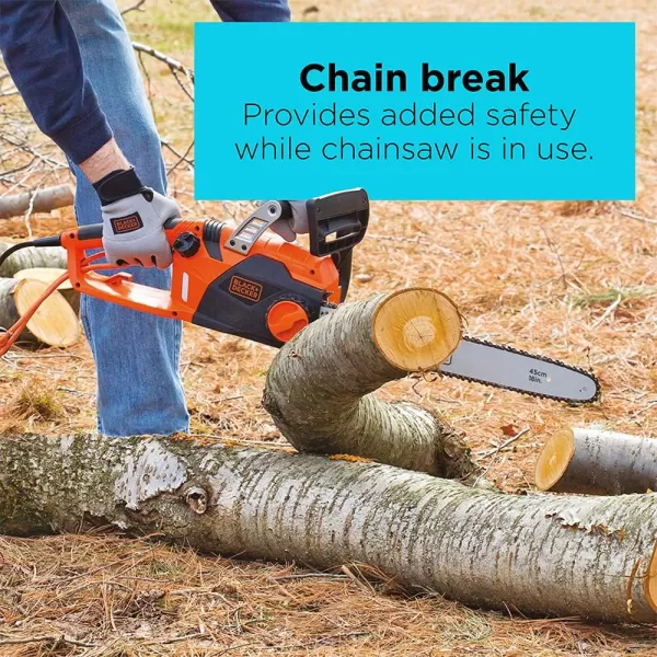 BLACK+DECKER Electric Chainsaw, 18-Inch, 15-Amp, Corded 