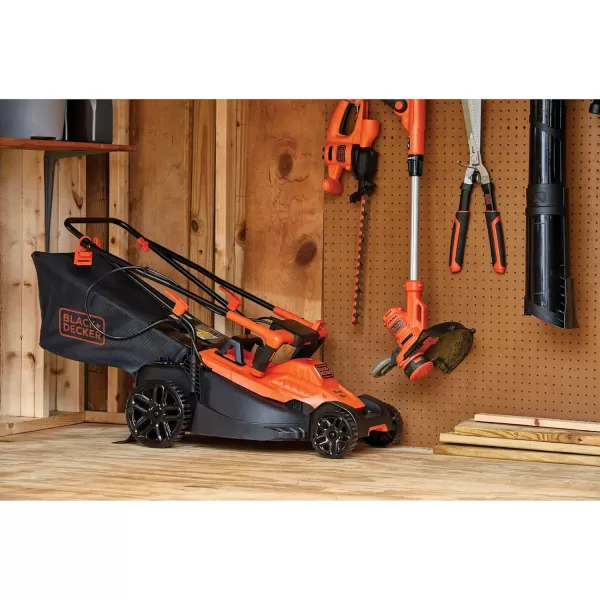 BLACK+DECKER Electric Lawn Mower with Bike Handle, 15-Inch, 10-Amp, Corded 