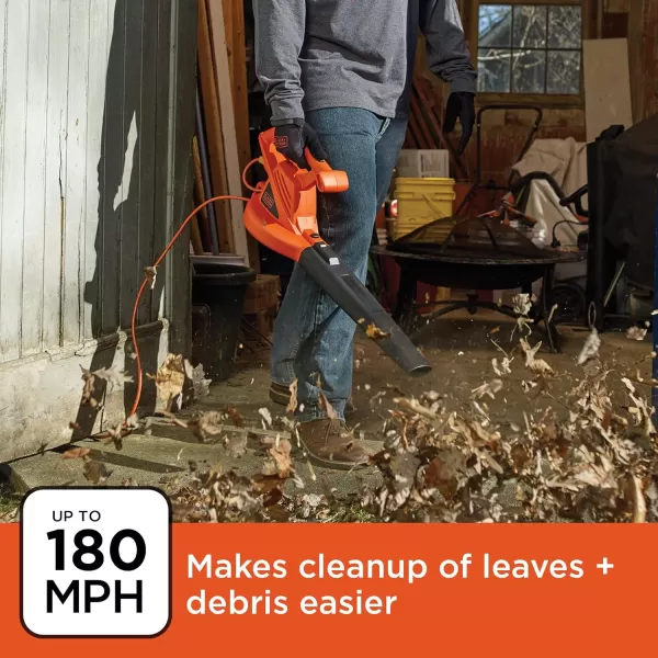 BLACK+DECKER Electric Leaf Blower, 7-Amp 
