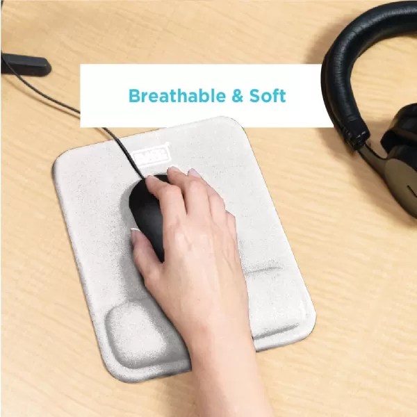 BLACK+DECKER Ergonomic Mouse Pad Wrist Support - Comfortable Mouse Pad Wrist Rest - Wrist Relief Gel Mousepad - Non-Slip Base Aesthetic Mousepad for Gaming, Home, Office - Perfect for Computer, Laptop