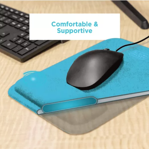 BLACK+DECKER Ergonomic Mouse Pad Wrist Support - Comfortable Mouse Pad Wrist Rest - Wrist Relief Gel Mousepad - Non-Slip Base Aesthetic Mousepad for Gaming, Home, Office - Perfect for Computer, Laptop