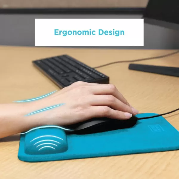 BLACK+DECKER Ergonomic Mouse Pad Wrist Support - Comfortable Mouse Pad Wrist Rest - Wrist Relief Gel Mousepad - Non-Slip Base Aesthetic Mousepad for Gaming, Home, Office - Perfect for Computer, Laptop