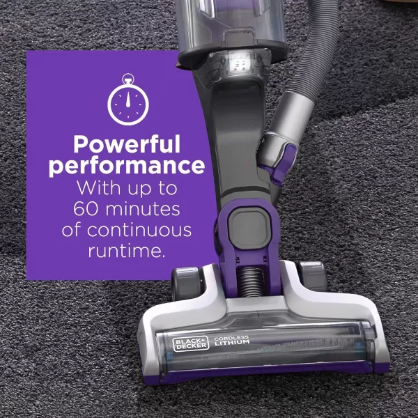 BLACK+DECKER HCUA525J POWERSERIES Pro 20V Lithium 2-in-1 Cordless Vacuum, Blue