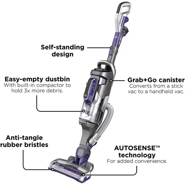 BLACK+DECKER HCUA525J POWERSERIES Pro 20V Lithium 2-in-1 Cordless Vacuum, Blue
