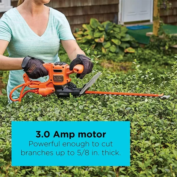 BLACK+DECKER Hedge Trimmer, Dual-Action Blade, 16-Inch 