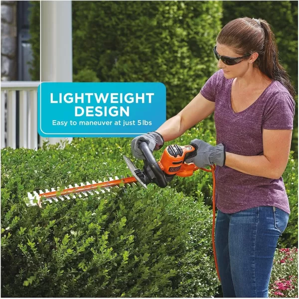 BLACK+DECKER Hedge Trimmer with Saw, 20-Inch, Corded 