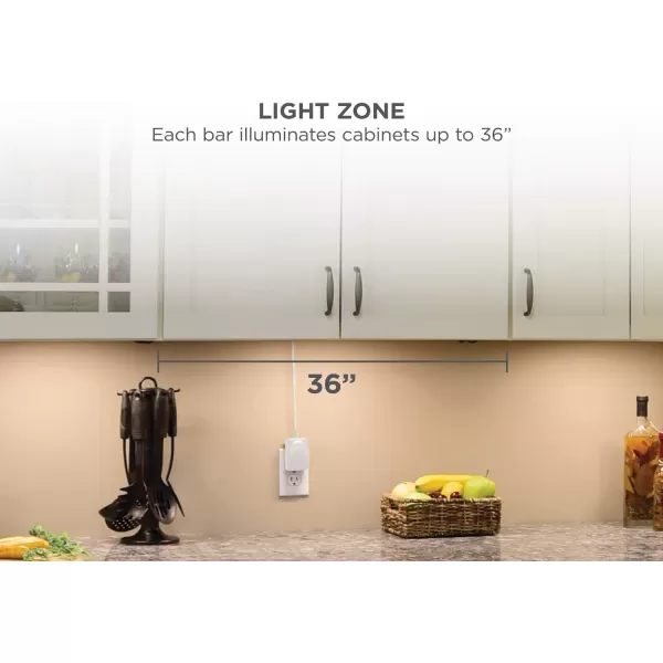 BLACK+DECKER LEDUC24-1WK Dimmable Linkable LED Shop Light with Motion Sensor and Magnetic Option, 10.5W, 780 Lumens, 24", Warm