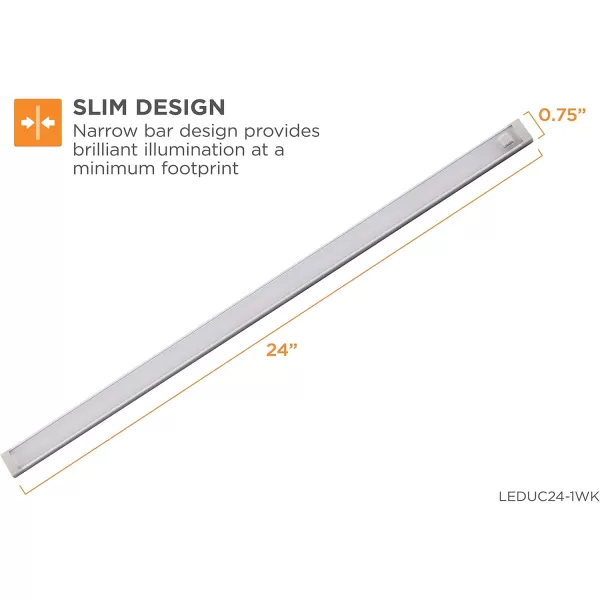 BLACK+DECKER LEDUC24-1WK Dimmable Linkable LED Shop Light with Motion Sensor and Magnetic Option, 10.5W, 780 Lumens, 24", Warm