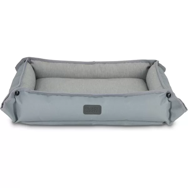 BLACK+DECKER Large Dog 4 in 1 Snap Pet Bed, Low Profile, Sofa Cover, Mat, Crate Liner, Soft Breathable Pet Bed Premium Bedding, 28 in x 24 in, 