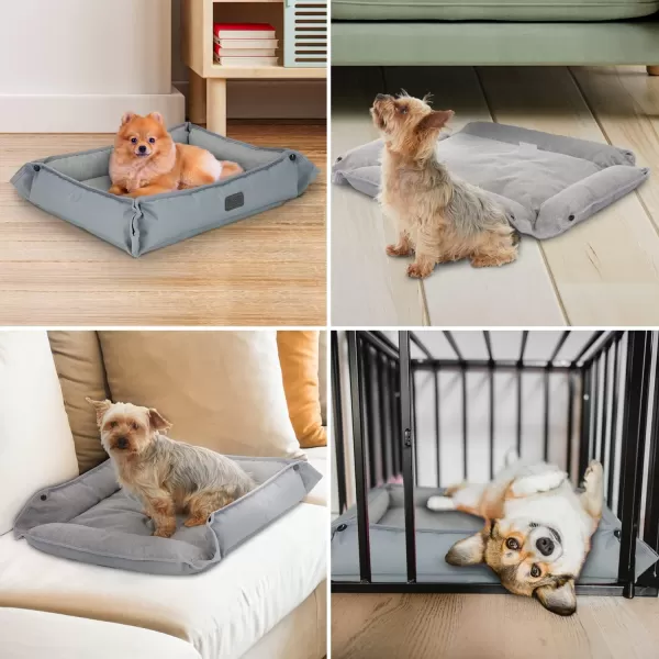 BLACK+DECKER Large Dog 4 in 1 Snap Pet Bed, Low Profile, Sofa Cover, Mat, Crate Liner, Soft Breathable Pet Bed Premium Bedding, 28 in x 24 in, 