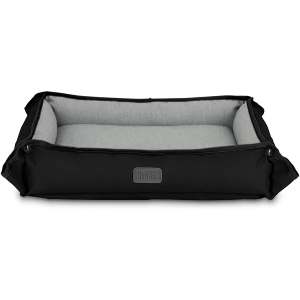 BLACK+DECKER Large Dog 4 in 1 Snap Pet Bed, Low Profile, Sofa Cover, Mat, Crate Liner, Soft Breathable Pet Bed Premium Bedding, 28 in x 24 in, 