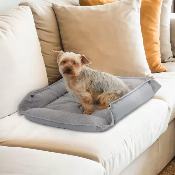 BLACK+DECKER Large Dog 4 in 1 Snap Pet Bed, Low Profile, Sofa Cover, Mat, Crate Liner, Soft Breathable Pet Bed Premium Bedding, 28 in x 24 in, 