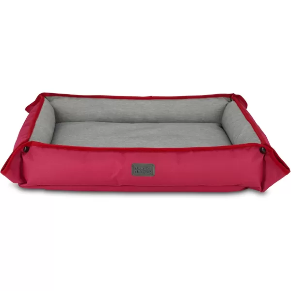 BLACK+DECKER Large Dog 4 in 1 Snap Pet Bed, Low Profile, Sofa Cover, Mat, Crate Liner, Soft Breathable Pet Bed Premium Bedding, 28 in x 24 in, 