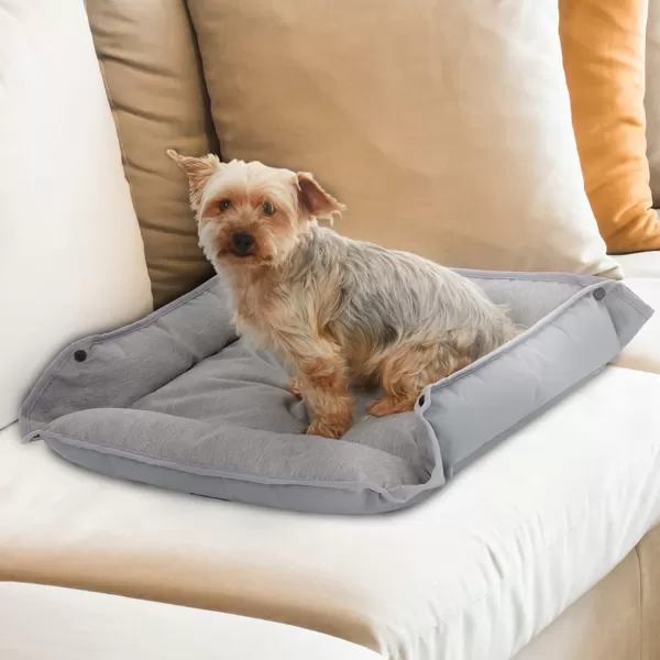 BLACK+DECKER Large Dog 4 in 1 Snap Pet Bed, Low Profile, Sofa Cover, Mat, Crate Liner, Soft Breathable Pet Bed Premium Bedding, 28 in x 24 in, 