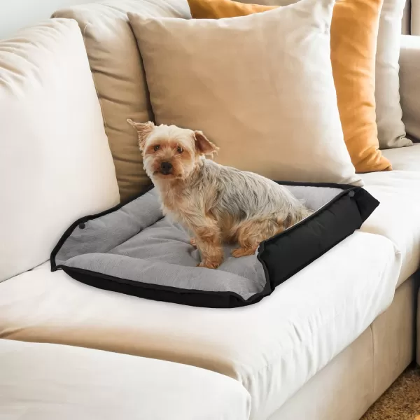 BLACK+DECKER Large Dog 4 in 1 Snap Pet Bed, Low Profile, Sofa Cover, Mat, Crate Liner, Soft Breathable Pet Bed Premium Bedding, 28 in x 24 in, 