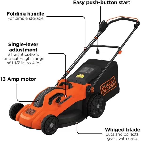 BLACK+DECKER Lawn Mower, Corded, 13 Amp, 20-Inch 