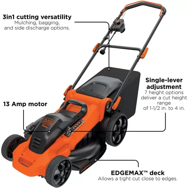 BLACK+DECKER Lawn Mower, Corded, 13-Amp, 20-Inch 