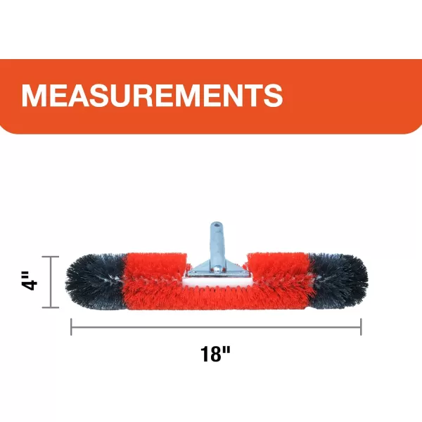BLACK+DECKER Pool Brush, 360 Degree Bristles, 18 Inches