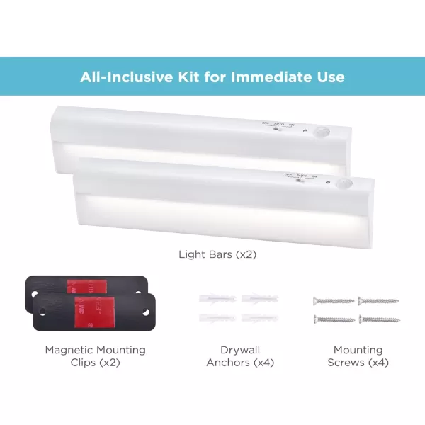 BLACK+DECKER PureOptics Battery-Operated Under Cabinet Light Bar, White