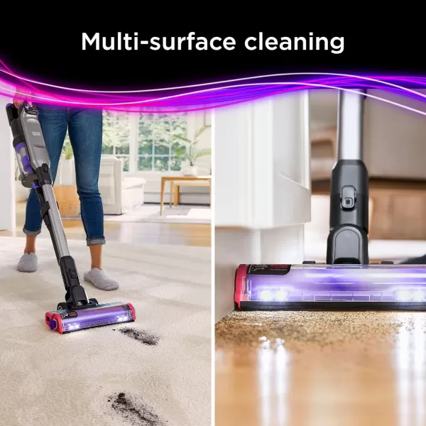 BLACK+DECKER SUMMITSERIES Select Cordless Stick Vacuum Cleaner for Pets with Powered Pet Hair Brush, LED Floor Lights, Lightweight, Portable 