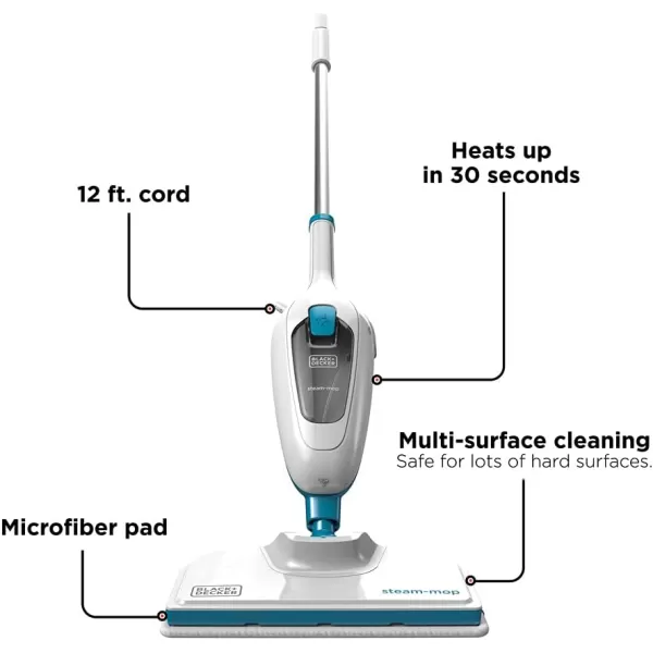 BLACK+DECKER Steam Mop, White 