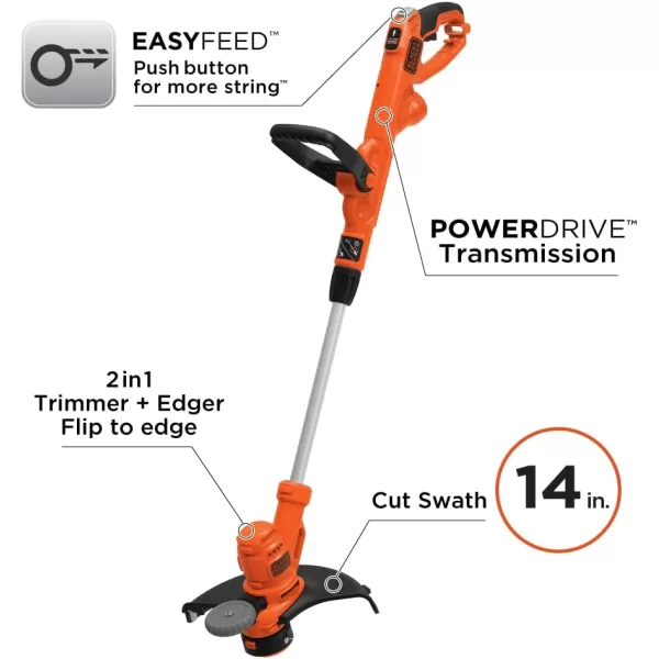 BLACK+DECKER String Trimmer, Electric, 14-Inch 