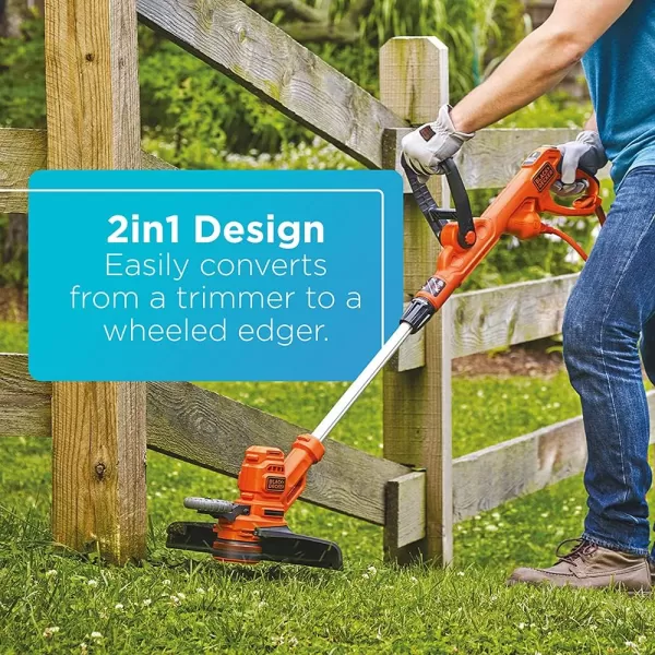 BLACK+DECKER String Trimmer with Auto Feed, Electric, 6.5-Amp, 14-Inch 
