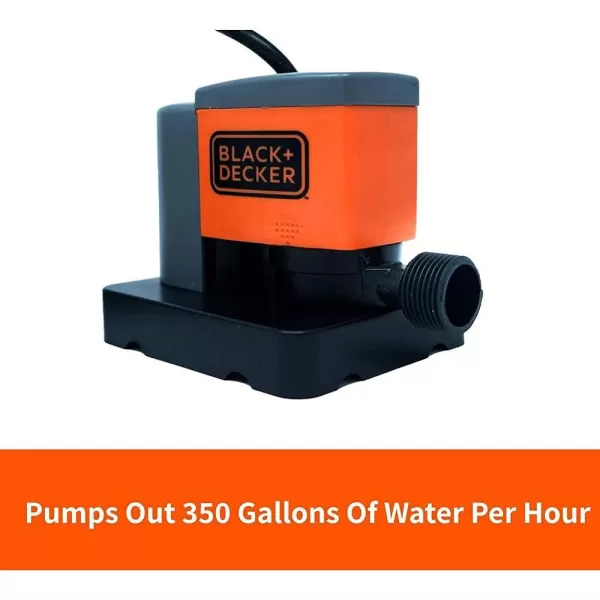 BLACK+DECKER Swimming Pool Cover Pump, 350 GPH Automatic