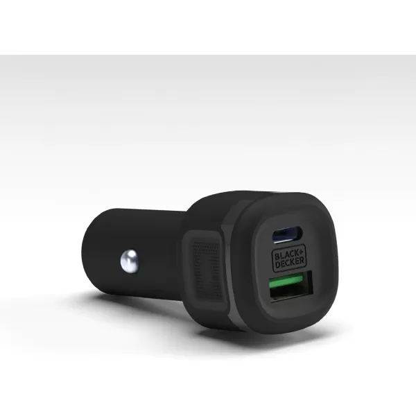BLACK+DECKER USB C Car Charger, Compact 38W 2-Port, LED Indicator Type C Charger with Power Delivery/Quick Charge, Compatible with iPhone 15 14 13 12 Series, Pixel 3 2 XL, iPad Pro, More