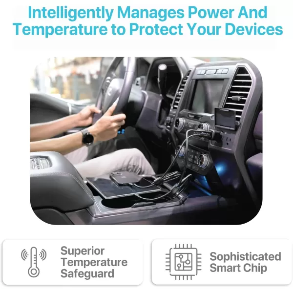 BLACK+DECKER USB C Car Charger, Compact 38W 2-Port, LED Indicator Type C Charger with Power Delivery/Quick Charge, Compatible with iPhone 15 14 13 12 Series, Pixel 3 2 XL, iPad Pro, More