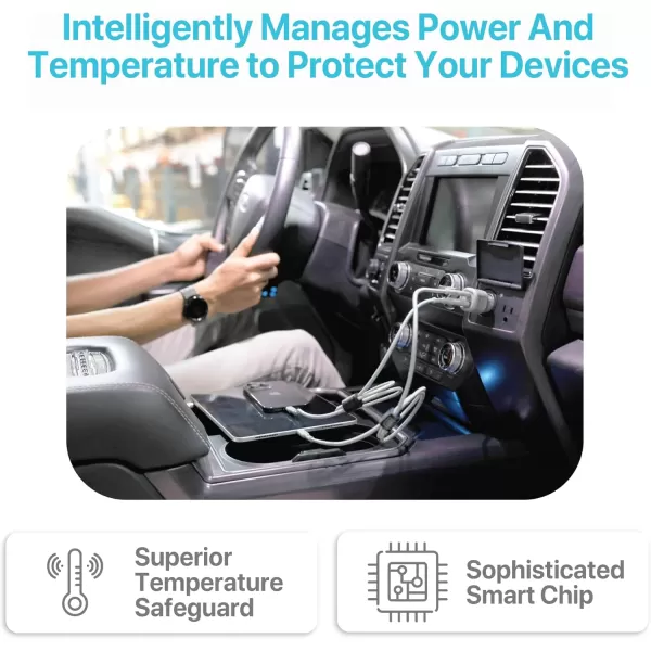 BLACK+DECKER USB C Car Charger, Compact 38W 2-Port, LED Indicator Type C Charger with Power Delivery/Quick Charge, Compatible with iPhone 15 14 13 12 Series, Pixel 3 2 XL, iPad Pro, More