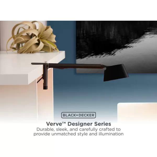 BLACK+DECKER Verve Designer LED Clamp Light, Fits Shelves, Cubicles &amp; Headboards, True White LED + 16M RGB Colors