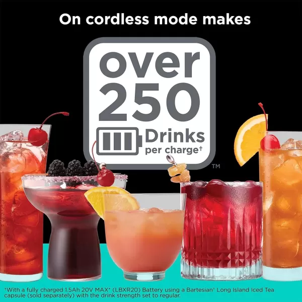 BLACK+DECKER bev by BLACK+DECKER Cordless Cocktail Maker Machine and Drink Maker for Bartesian capsules 