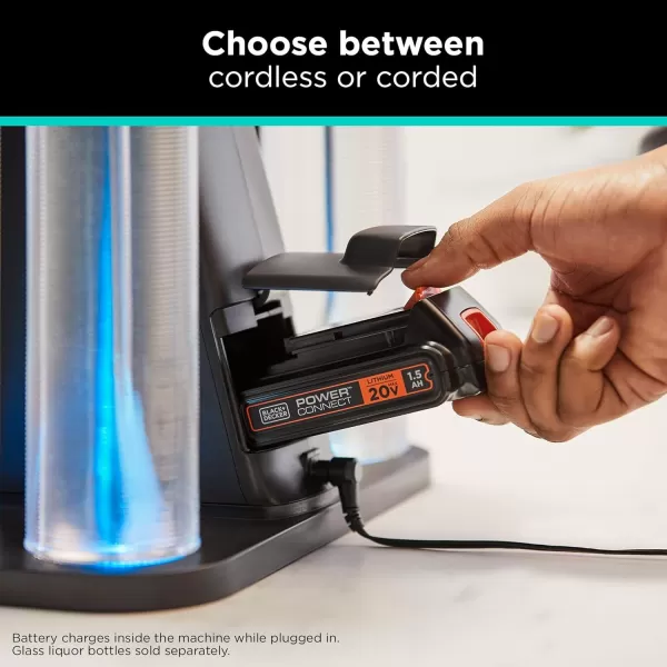 BLACK+DECKER bev by BLACK+DECKER Cordless Cocktail Maker Machine and Drink Maker for Bartesian capsules 