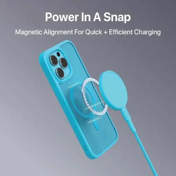 BLACK+DECKER for iPhone 15 Case, Compatible with MagSafe, Shockproof Military-Grade Protection, Magnetic Phone Case for iPhone 15 Pro Max, Blue 